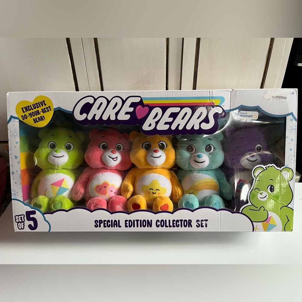 New “Care Bears Special Edition Collector Set" five 9-inch plush bears Rare